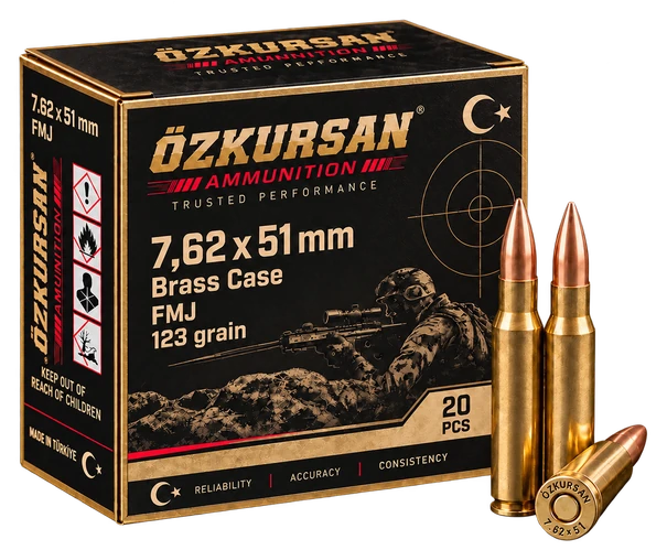 Özkursan 7,62x51 mm Yivli Tüfek Fişeği büyük ürün görseli